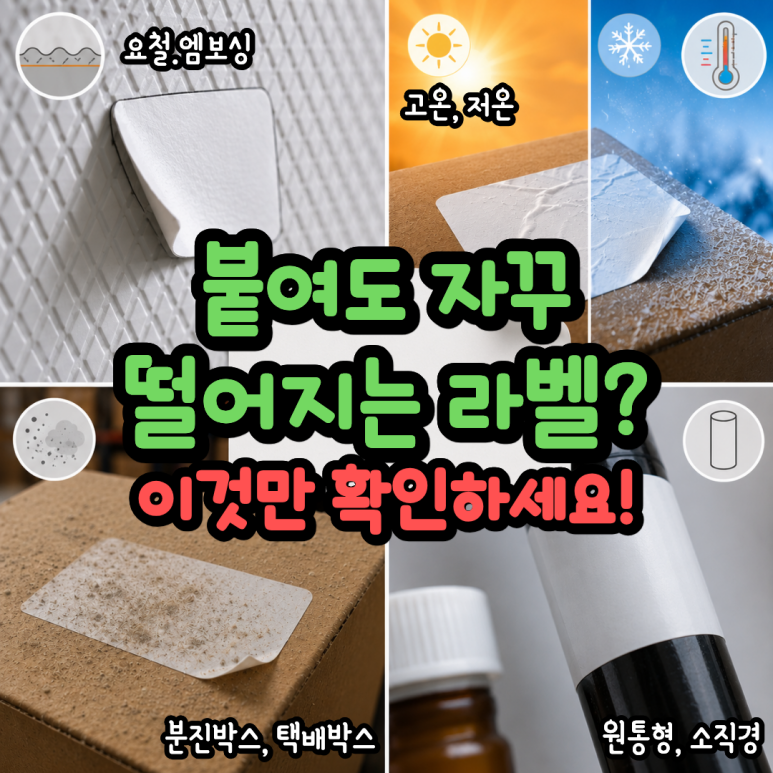 라벨이 떨어질 때 체크할 것
