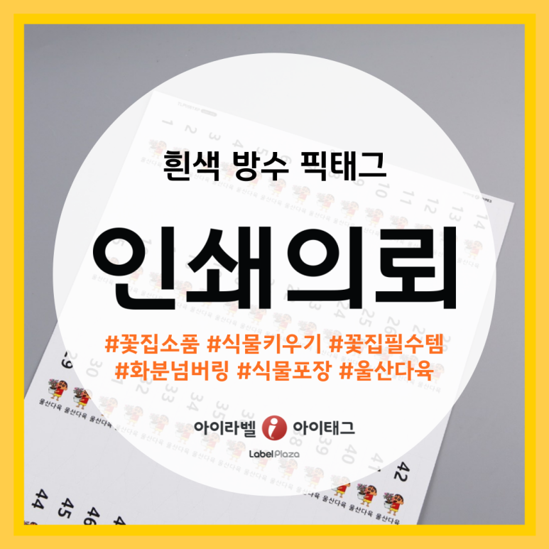 흰색 방수 레이저 픽태그 인쇄의뢰 소개